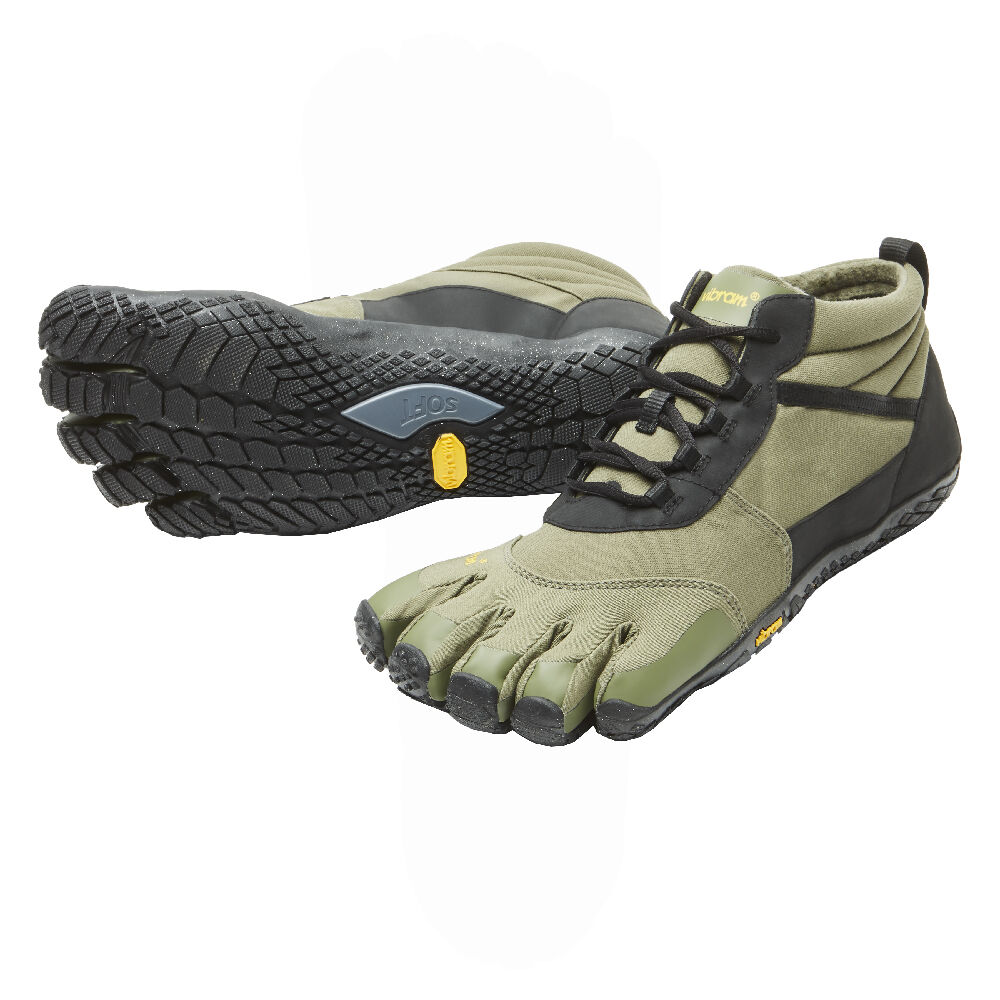 Vibram Fivefingers V-Trek Insulated Mens Casual Shoes Green/Black Australia (MAN419073)